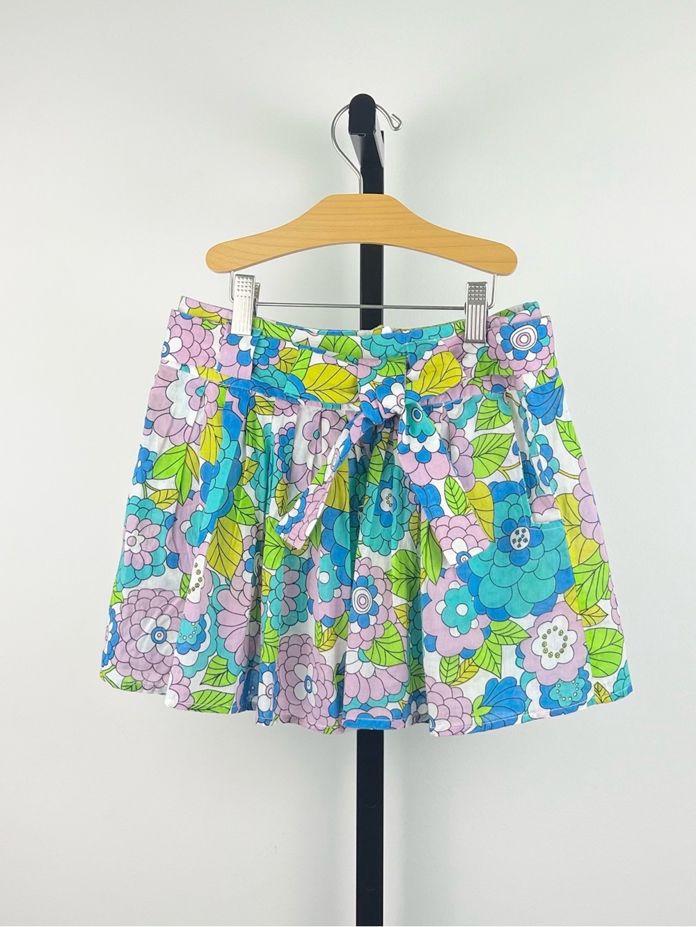 Dodo Bar Or Girls Belted Floral Tie-Waist Skirt, Size  10-12Y